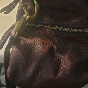 Fossil Dark Brown Leather Crossbody Bag